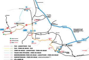 Plan navettes et parkings